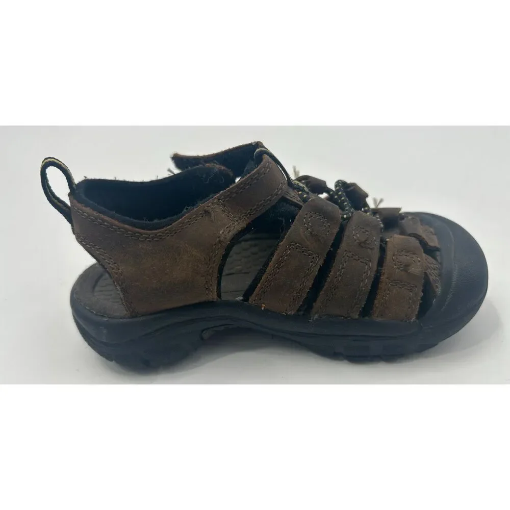 KEEN Newport H2 Sandals Kids Toddler Size 10 Brown Leather Waterproof Shoes